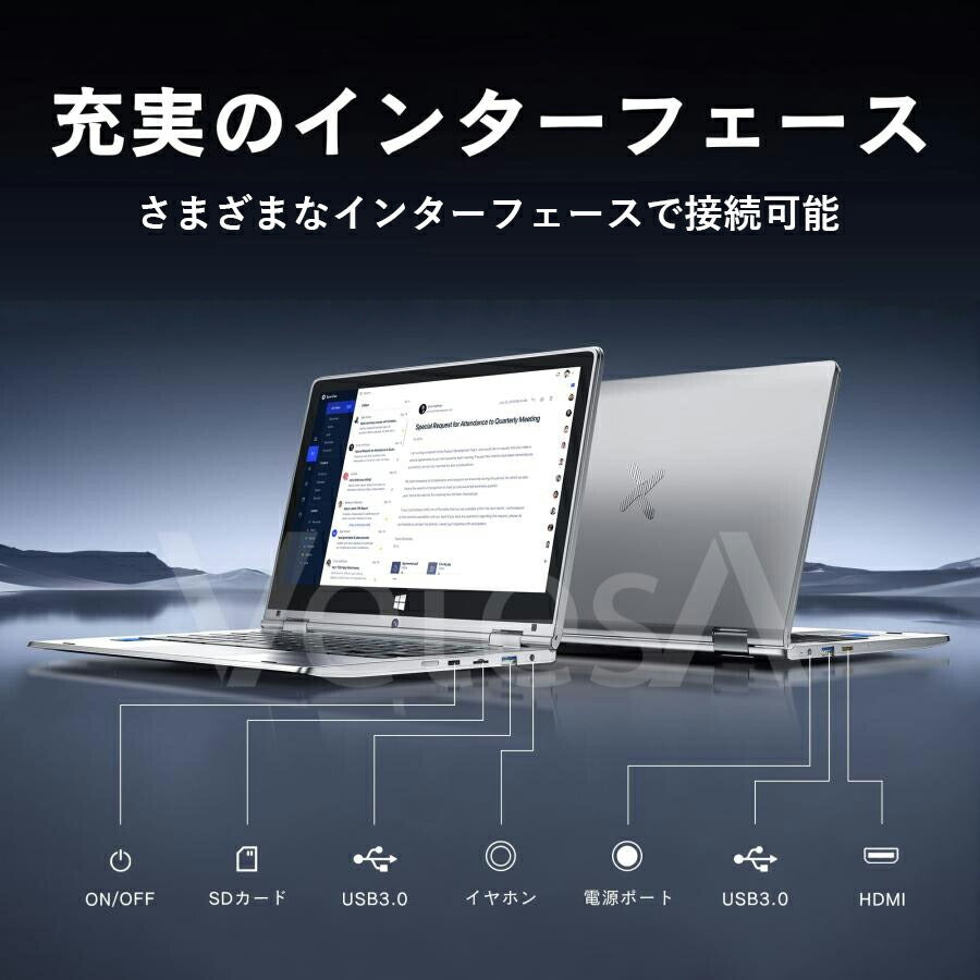 《VETESA 11.6型 新品ノートPC》Celeron A3950 メモリ8GB SSD256GB/512GB(3Y116N)