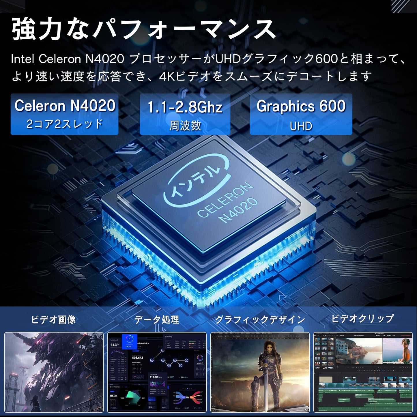 《VETESA 11.6型 新品ノートPC》Office付き Windows11 Celeron N4020 メモリ6GB SSD256GB(Y116N6256)