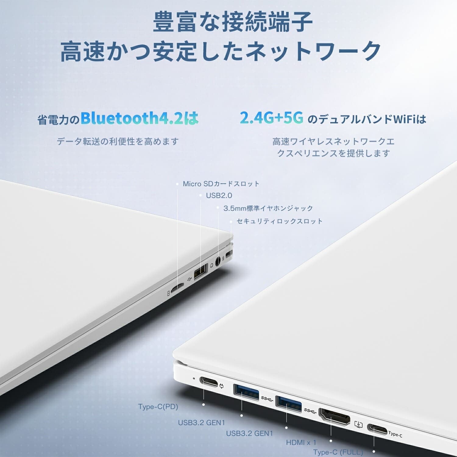 ホワイトノートPC 15.6インチ VETESA 15.6型 新品ノートPC》Pentium Gold 6500Y メモリ16GB SSD256GB