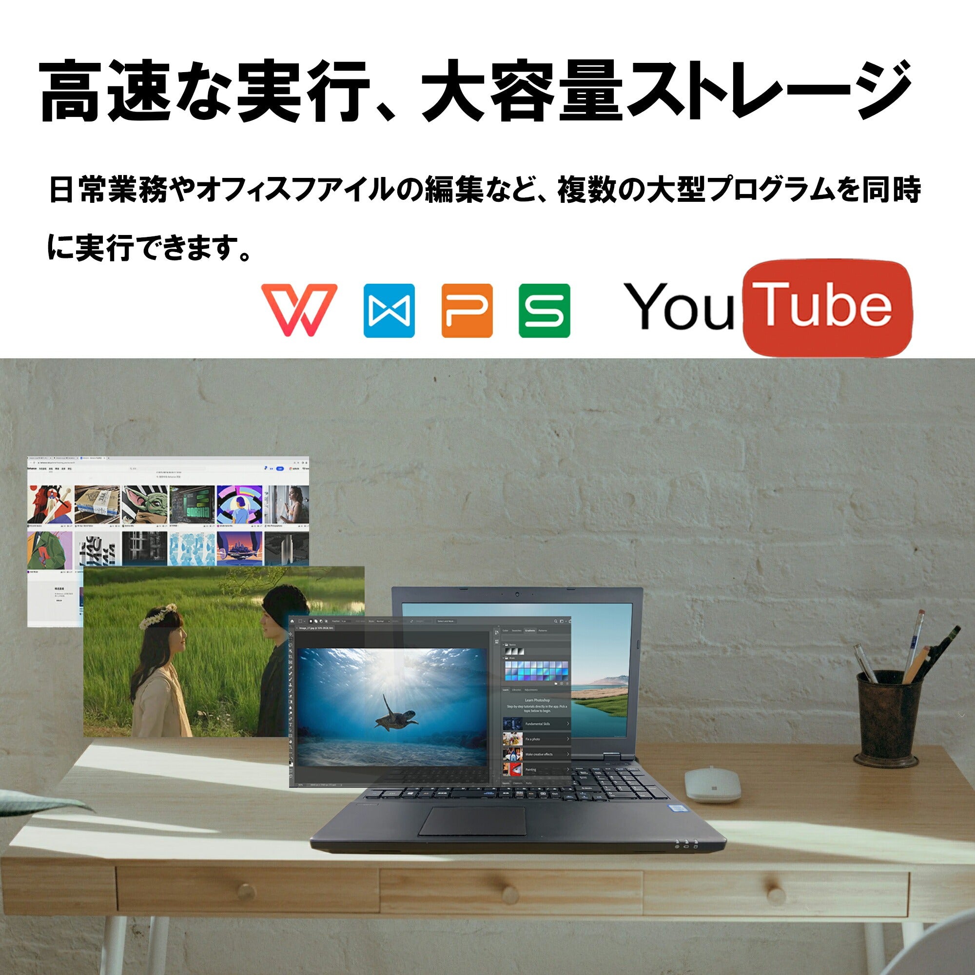 《NEC 15.6型 中古ノートPC》Office付き Windows11 第7世代Core i5 メモリ8GB SSD256GB DVDドライブ  (nec-15bf-i58-cam-10k)